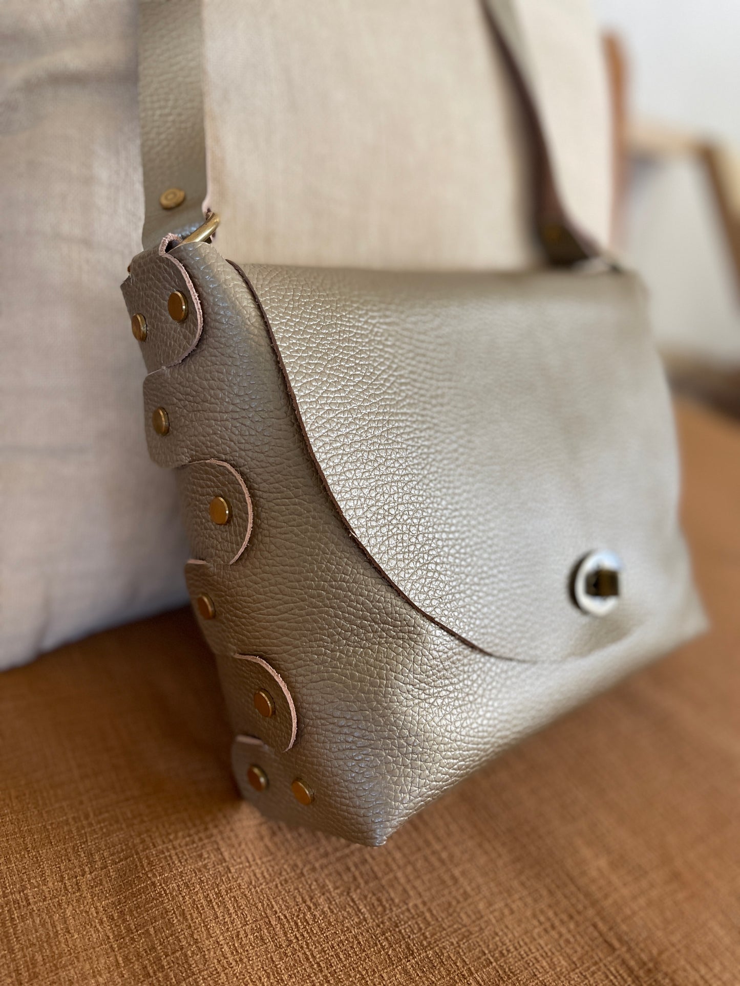 Champagne Gold Crossbody Flap Bag